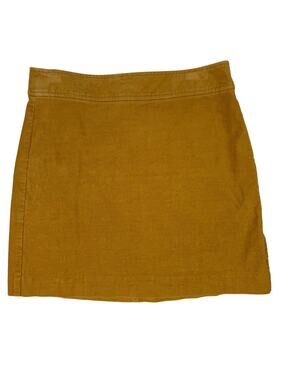 J.Crew Amber Yellow Corduroy Mini Skirt Women’s 28 Waist Classic Casual